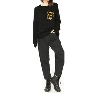 NWT Free People x Sandrine Rose Relaxed Pants, Black, Women's Size 25